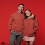 Regular Hoodie - Coral Unisex Regular Fit Hooded Sweatshirt