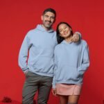 Regular Hoodie - Light Blue Unisex Regular Fit Hooded Sweatshirt