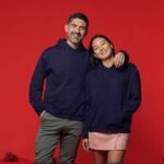 Regular Hoodie - Navy Blue Unisex Regular Fit Hooded Sweatshirt