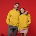 Regular Hoodie - Yellow Unisex Regular Fit Hooded Sweatshirt