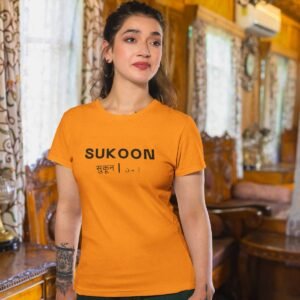 Sukoon Women t shirt orange
