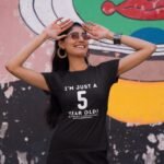 I'm Just a 5 Year Old Women Round Neck T-shirt