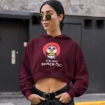 Feeling Ramentic Maroon Crop Hoodie