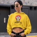 Feeling Ramentic Mustard Yellow Crop Hoodie