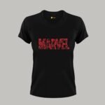 Marvel Negative Space Design - Round Neck Women T-shirt Marvel Negative Space Design - Round Neck Women T-shirt