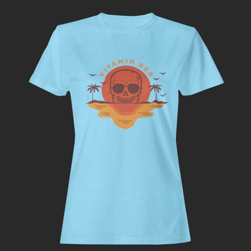 Skeleton Vitamin Sea,Chirpyy,summer tshirt women